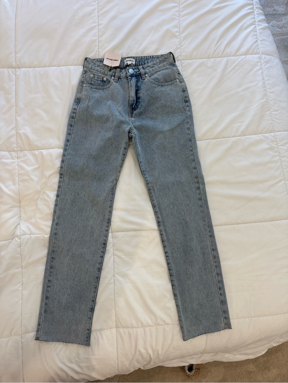 superdown Light washed High-Rise Straight Jeans